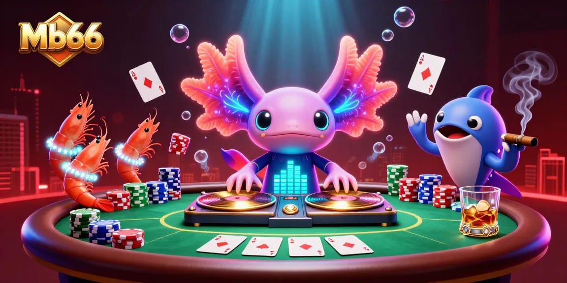 Experience thrilling gameplay and vibrant fun at Mb66 with colorful casino characters and gaming elements.