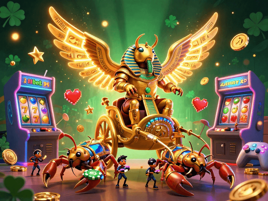 Engaging illustration depicting the 11bet gaming experience with vivid characters and casino elements.