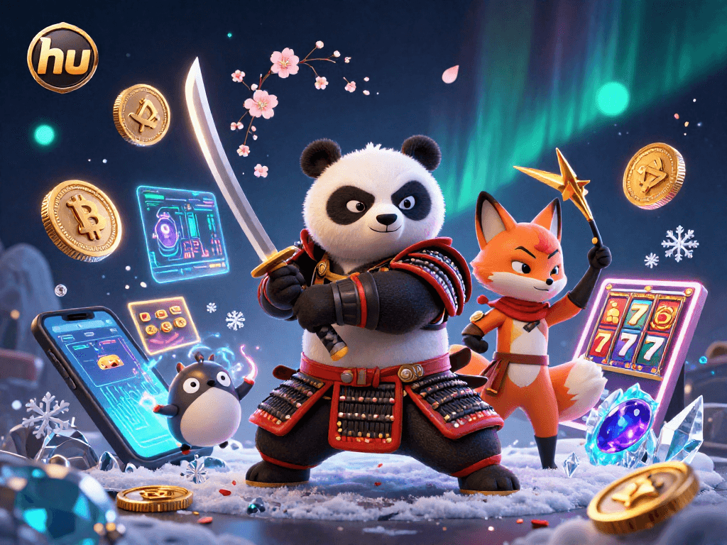Engage with the thrilling hu casino scene featuring vibrant characters and dynamic slot game elements.