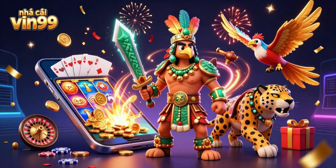 Experience vibrant gaming excitement with nhà cái vin99 featuring dynamic casino scenes and stunning characters.