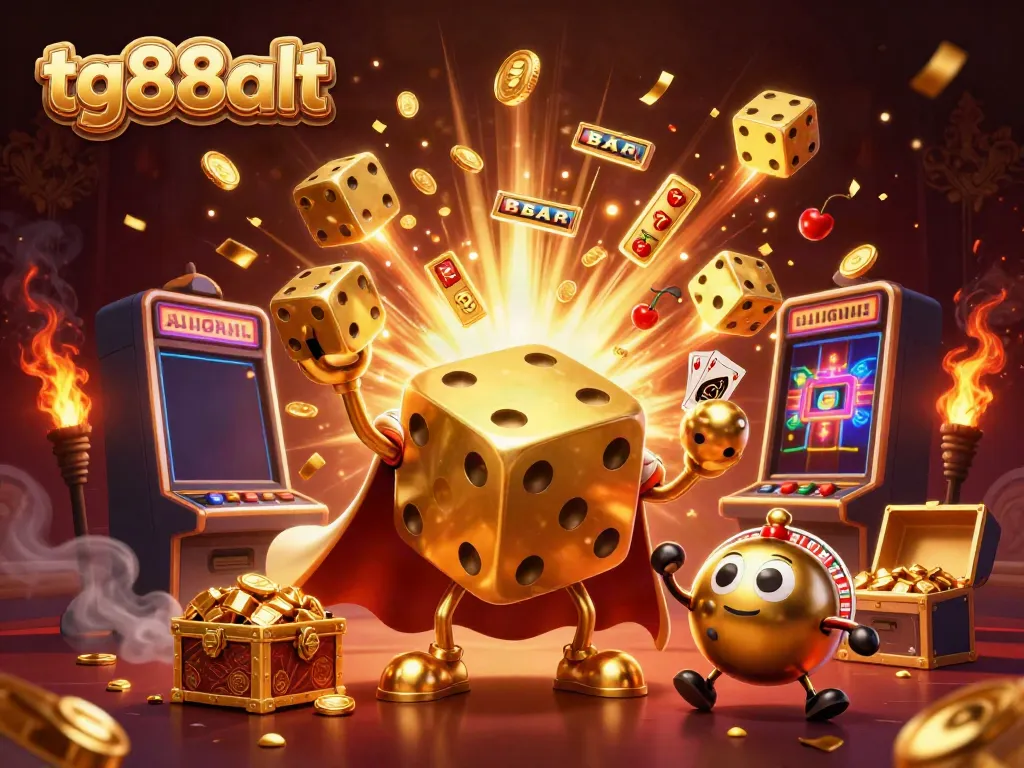 Experience vibrant casino excitement with tg88alt's golden dice golem and jackpot glory.