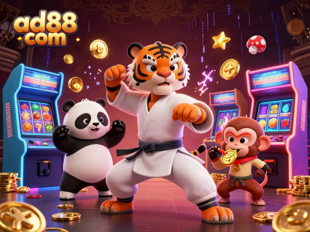 Experience the thrill of gameplay at ad88 com with 3D characters in a dynamic casino setting.