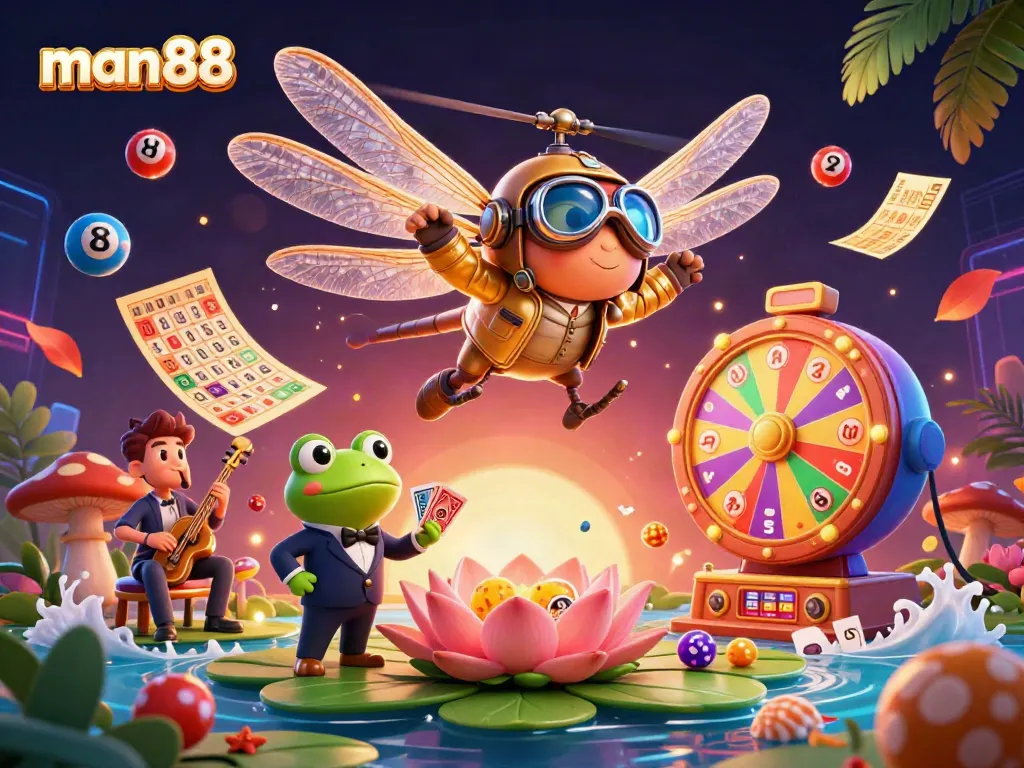 Experience thrilling gaming moments at man88 with lively characters and vibrant casino scenes.