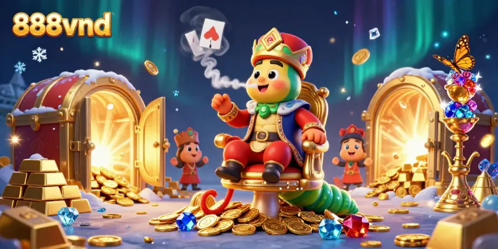 Experience thrilling gaming adventures with 888vnd's vibrant 3D casino world.
