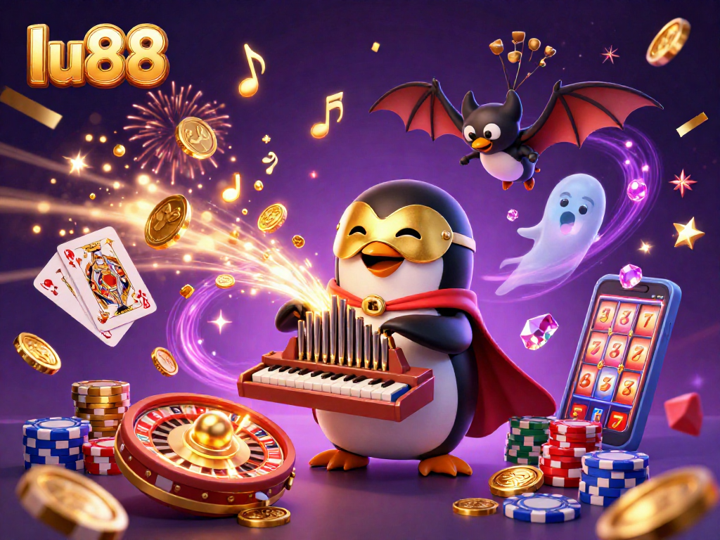 Experience the excitement of lu88 with a 3D casino scene showcasing thrilling gameplay and vibrant elements.