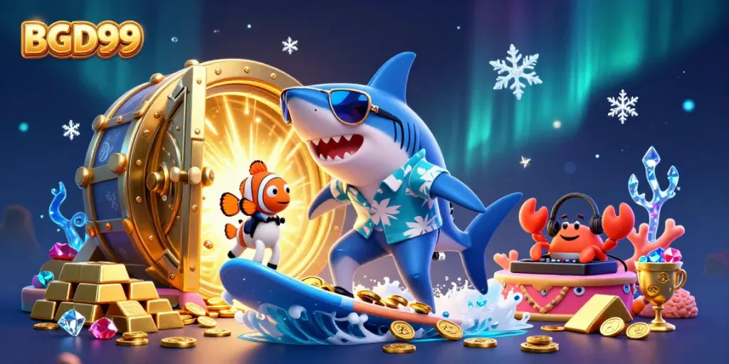 Experience exhilarating gameplay at BGD99 with high-energy characters in a vibrant 3D casino scene.