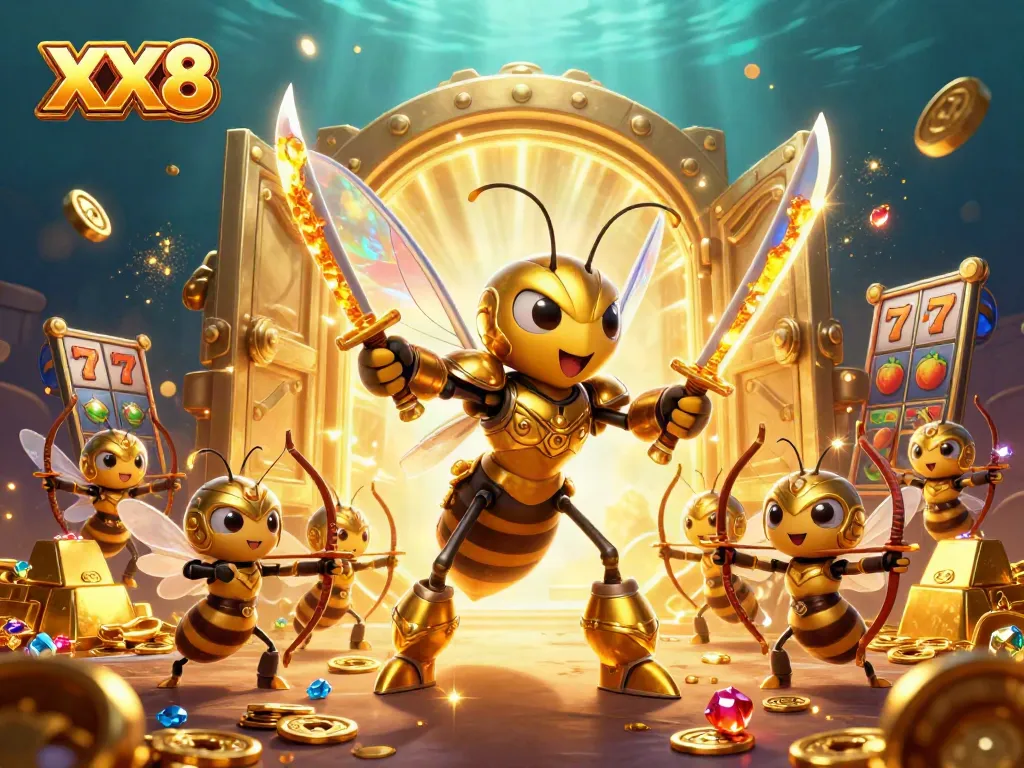 Experience winning with XX8 in a vibrant slot-filled casino adventure.